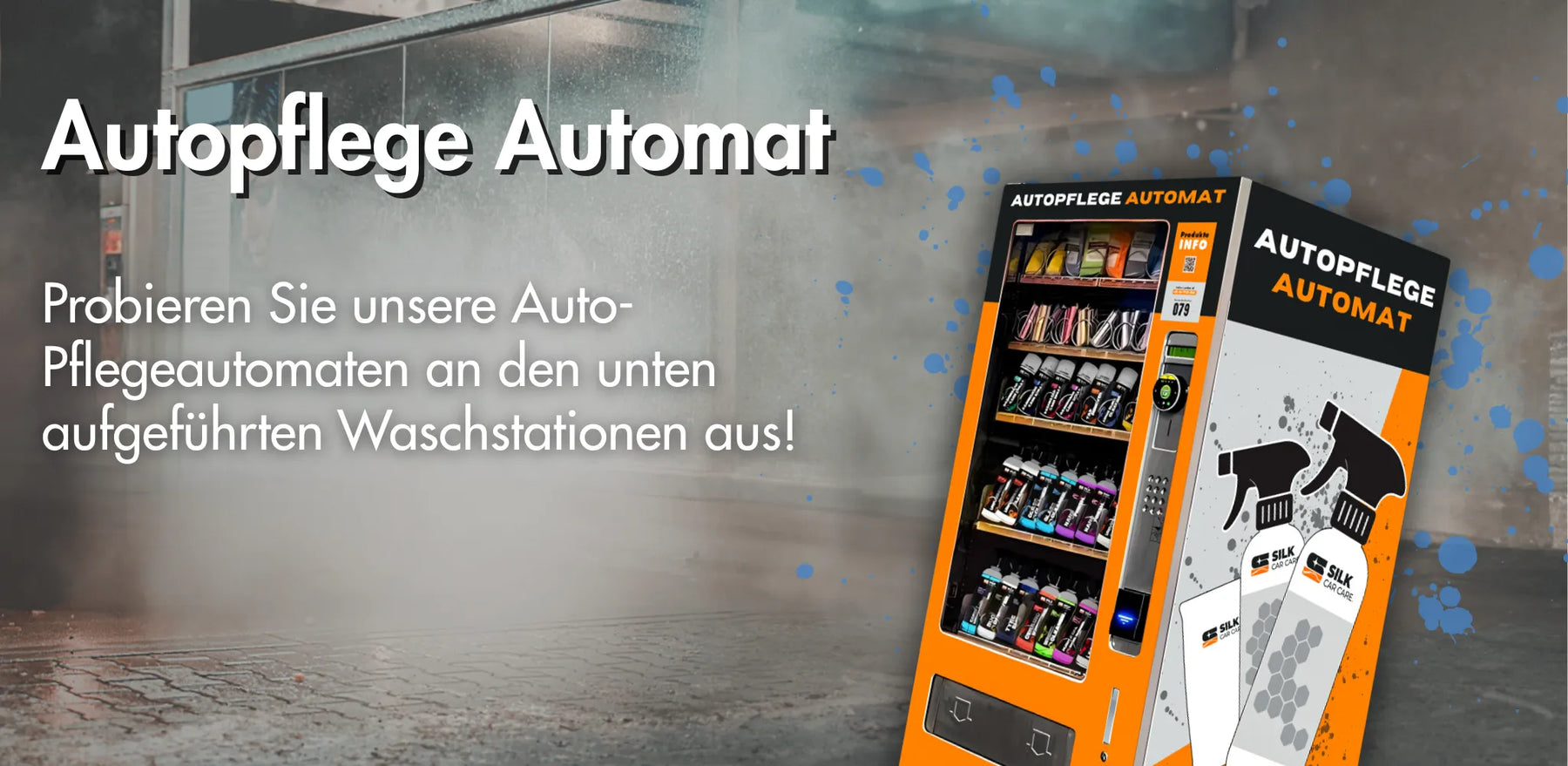 Autopflege Automat von Shilox an einer Waschstation