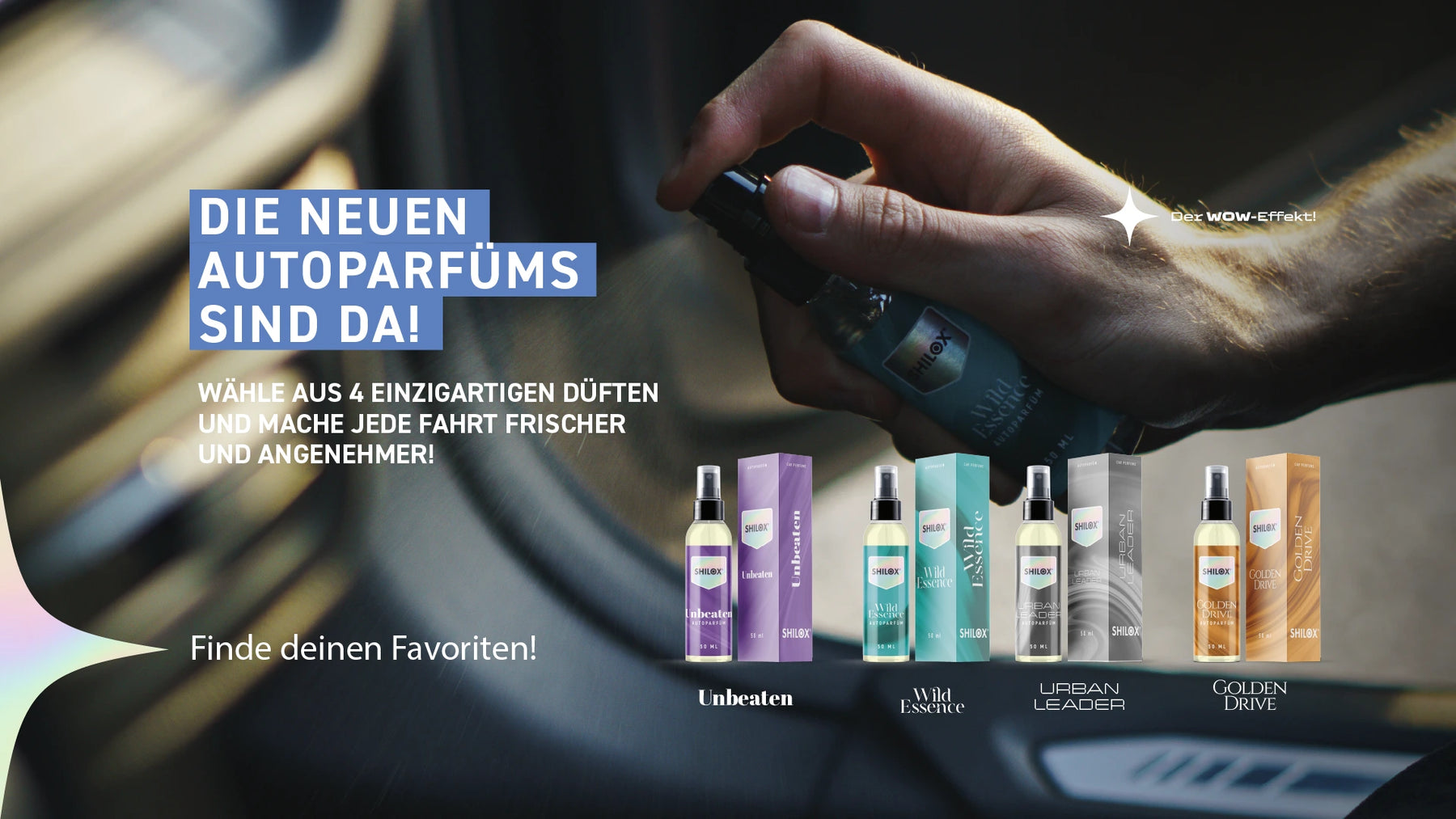 SHILOX Autoparfüms – vier einzigartige Düfte für ein frisches Fahrerlebnis