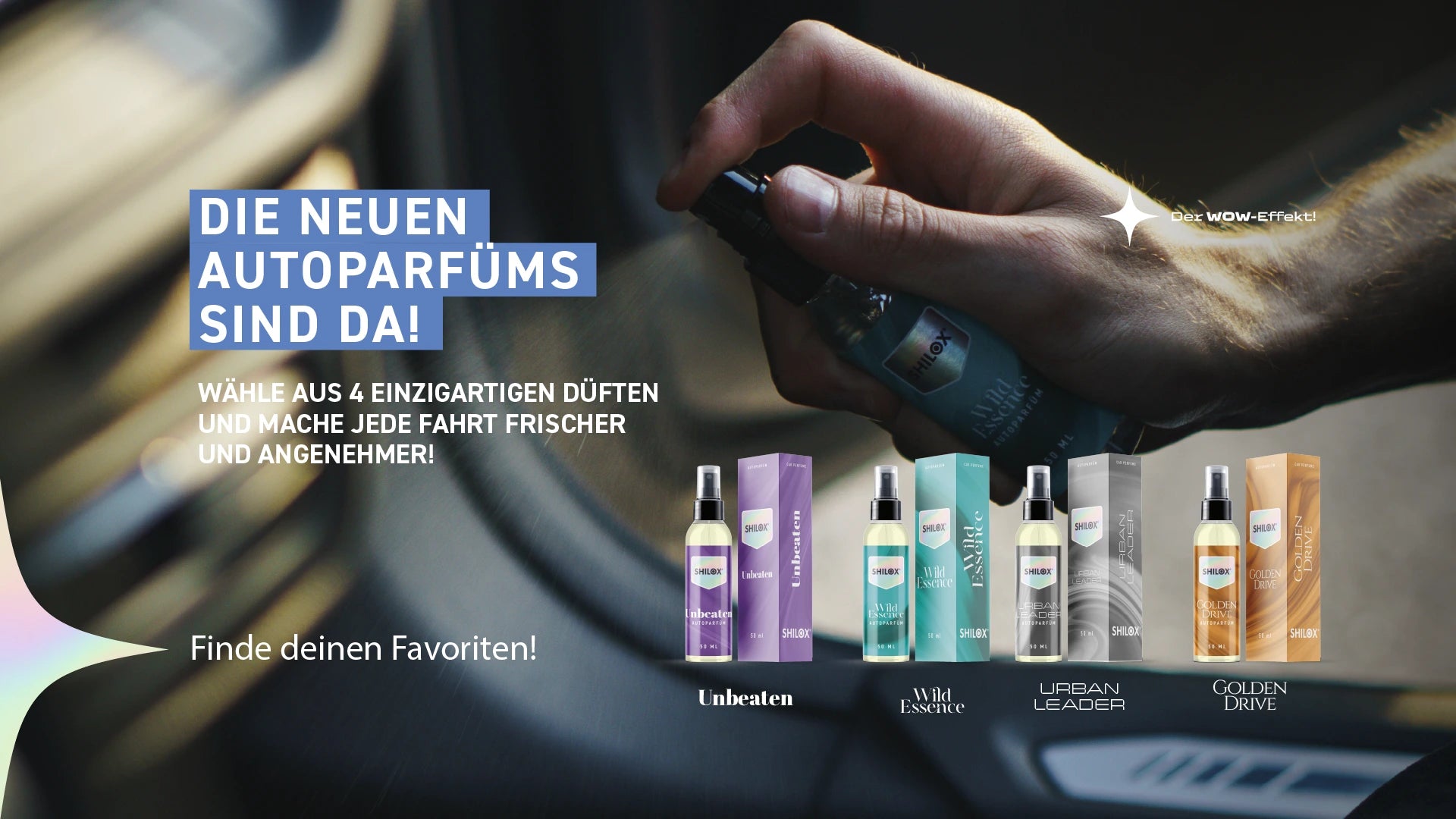 SHILOX Autoparfüms – vier einzigartige Düfte für ein frisches Fahrerlebnis